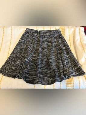 Stella Tweed Black and White Striped Knit Skirt